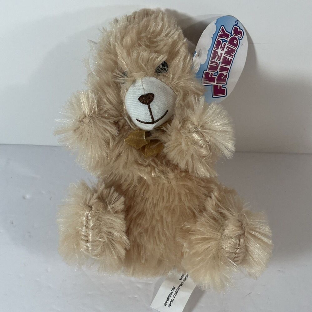 Fuzzy friends plush stuffed bear with Brown  8" soft